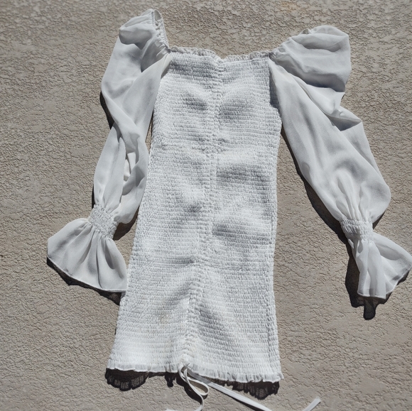 Princess Polly balloon sleeve white dress - Picture 4 of 16